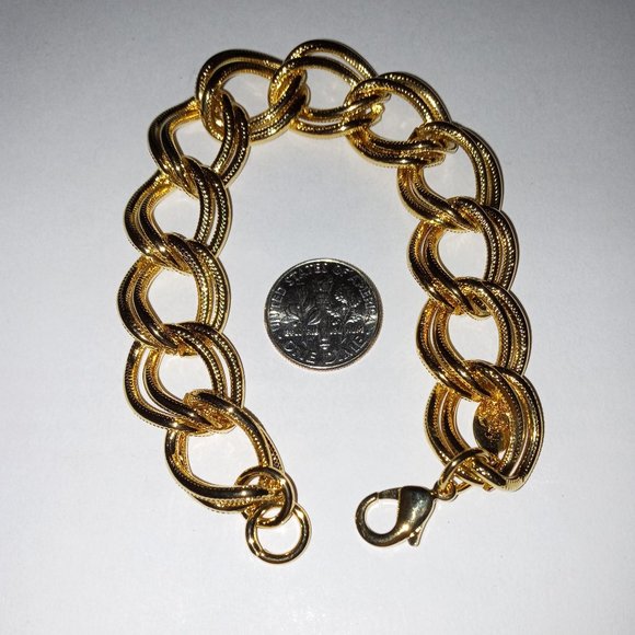 Jewelry - BRACELET double link gold lobster claw NEW